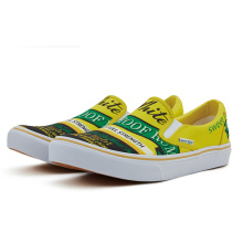 Fashion Breathable Printed Casual Shoes Slip On Men Canvas Sneakers